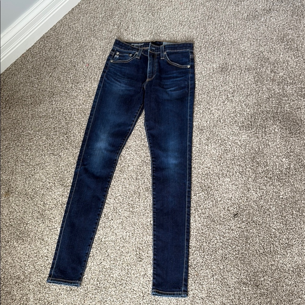 Ag Adriano Goldschmied Blue Skinny Jeans with Sleek Fit